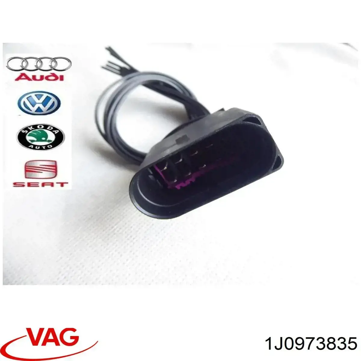 Купити 1J0973835 VAG Роз'єм (фішка) датчика зносу гальмівних колодок
