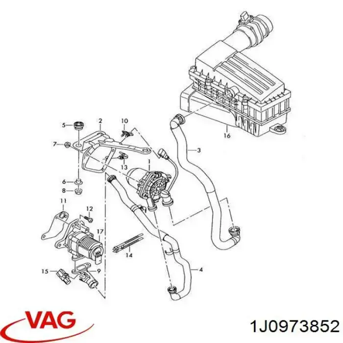Вентилятор радіатора VAG 1J0973852 ціна, від 5.74 USD