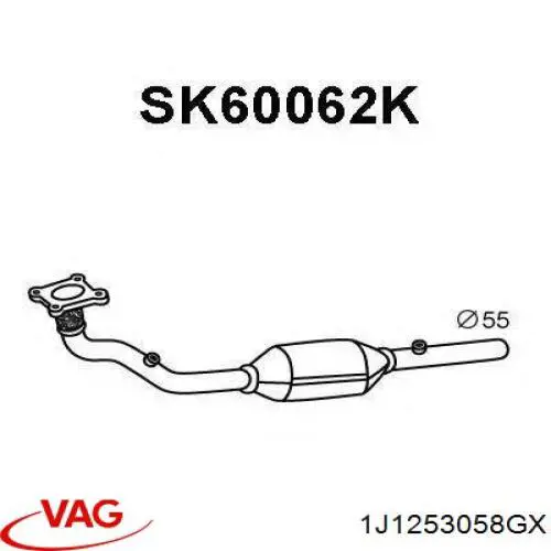 Купити 1J1253058GX VAG Перетворювач відпрацьованих газів
