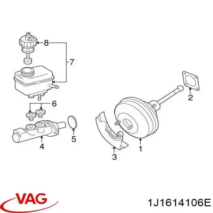Підсилювач гальм 66140035801 VAG