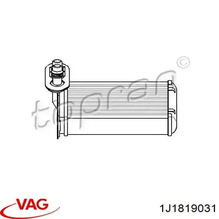 Радіатор пічки 1J1819031 VAG