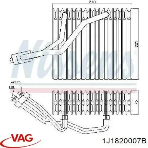 Купити 1J1820007B VAG Корпус печі в зборі