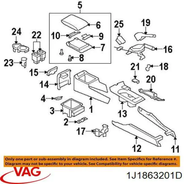  VAG 1J1863201D ціна, від 77.25 USD