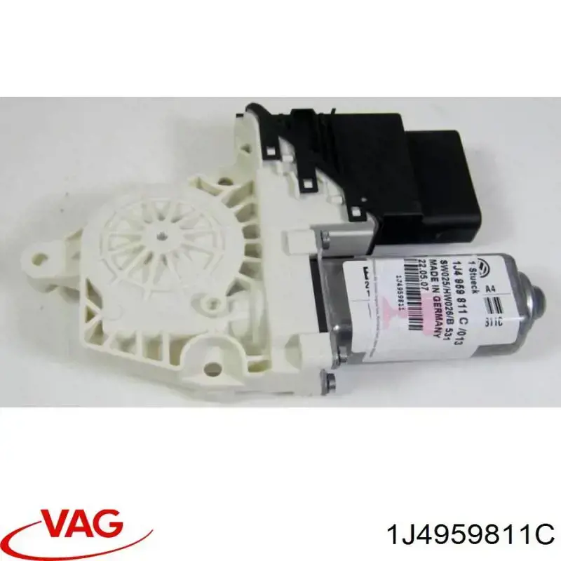 Купити 1J4959811C VAG Мотор склопідйомника дверей задніх, лівих