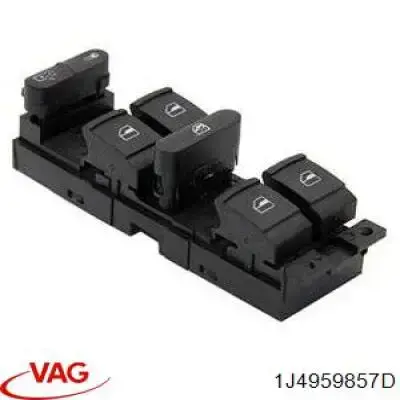 Купити 1J4959857D VAG Кнопковий блок керування склопідіймачами передній лівий