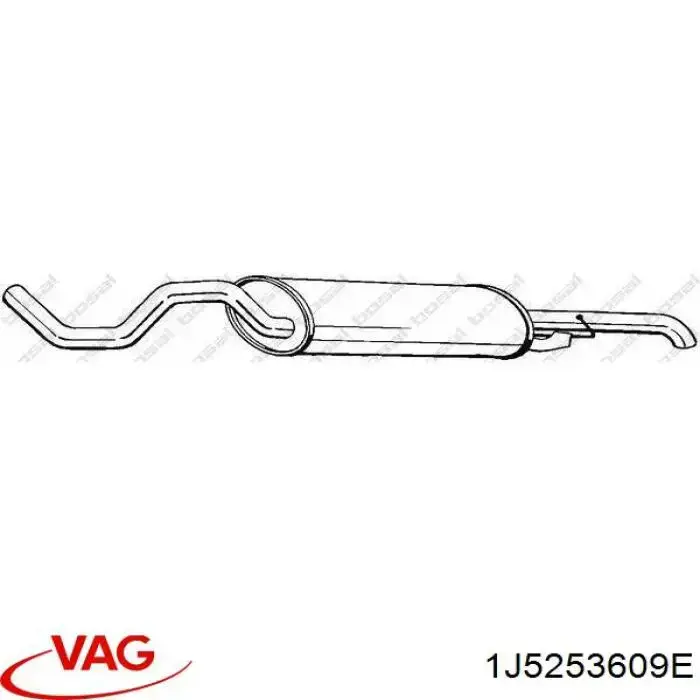 Вихлопна труба VAG 1J5253609E ціна, від 62.49 USD