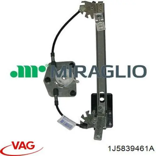 Механізм склопідіймача двері задньої, лівої 1J5839461A VAG