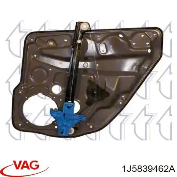 Механізм склопідіймача двері задньої, правої 1J5839462A VAG