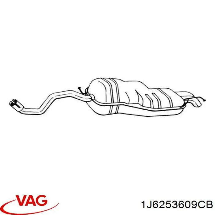 Вихлопна труба VAG 1J6253609CB ціна, від 123.03 USD
