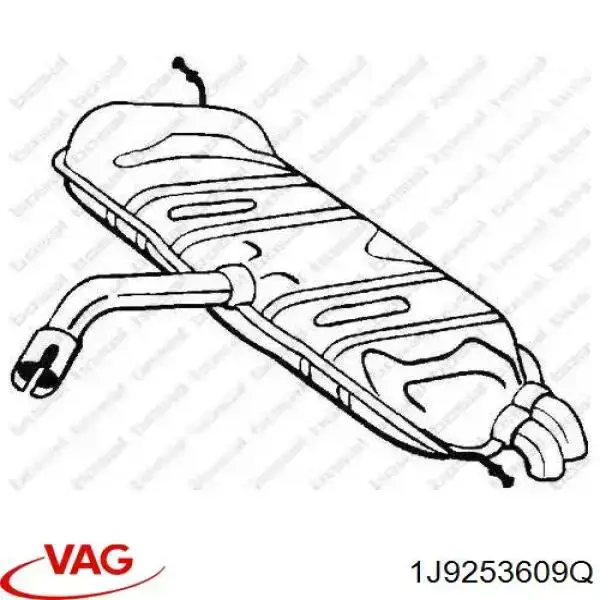 1J9253609G VAG Глушник, задня частина