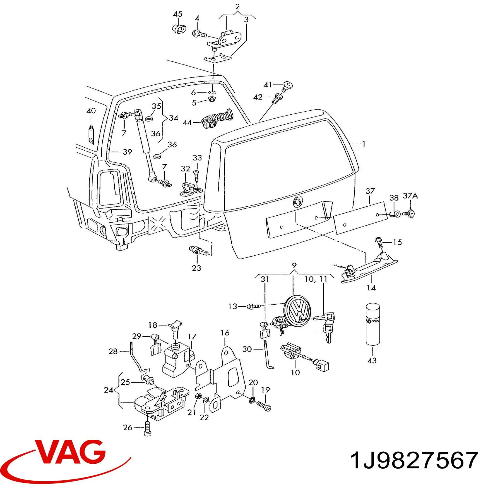  VAG 1J9827567 ціна, від 76.94 USD