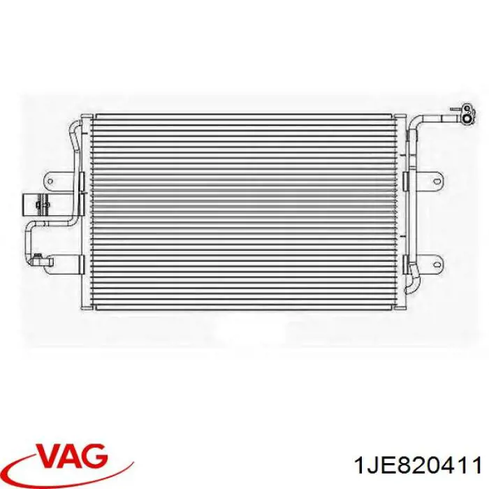 Радіатор кондиціонера 1JE820411 VAG