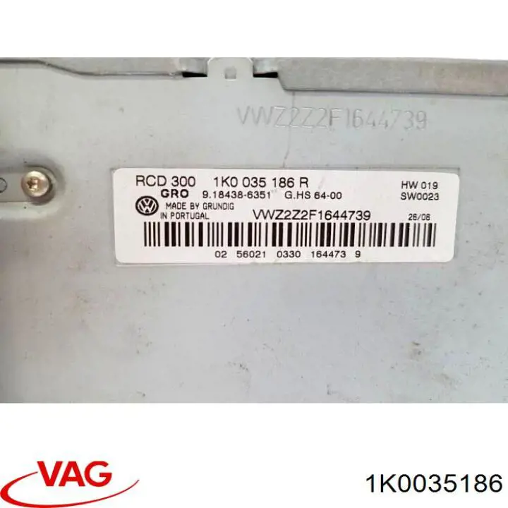 1K0035186 VAG Штатна магнітола