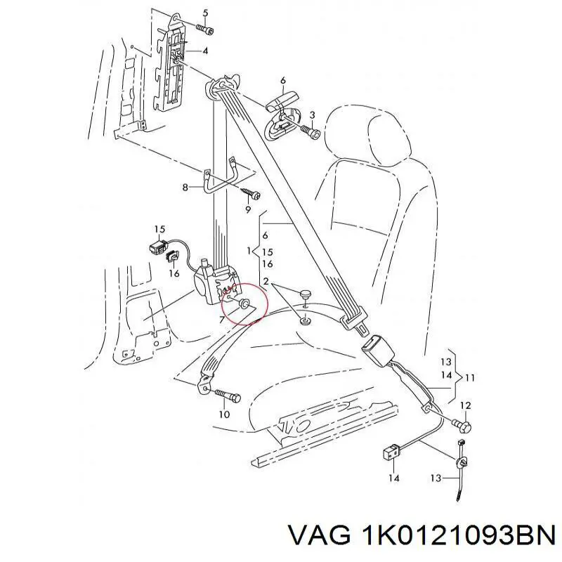  VAG 1K0121093BN ціна, від 6.21 USD