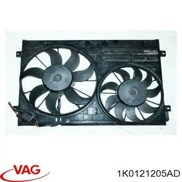 Дифузор (кожух) радіатора охолодження 1K0121205AD VAG