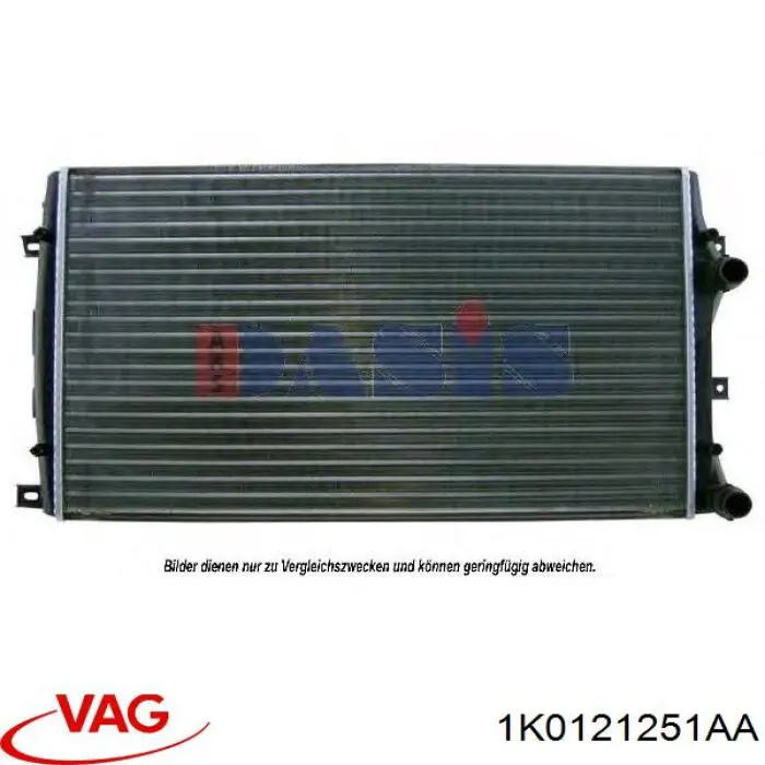 Радіатор охолодження, додатковий 1K0121251AA VAG