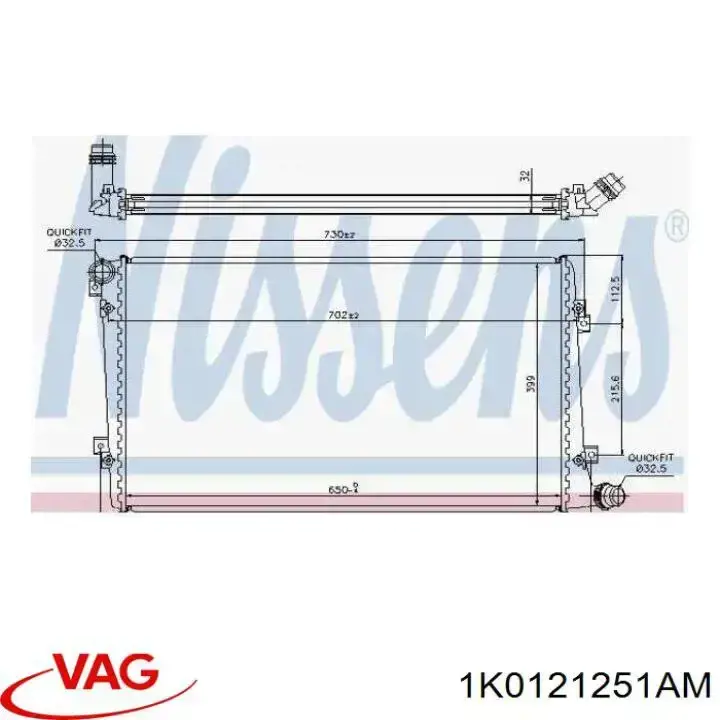 Радіатор основний VAG 1K0121251AM ціна, від 50.66 USD
