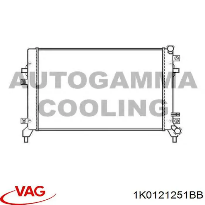 Радіатор основний VAG 1K0121251BB ціна, від 50.85 USD