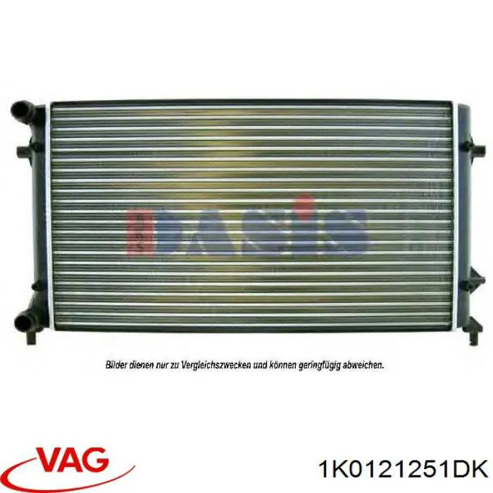 Купити 1K0121251DK VAG Радіатор двигуна