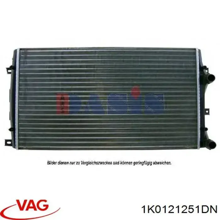 Радіатор основний VAG 1K0121251DN ціна, від 32.59 USD