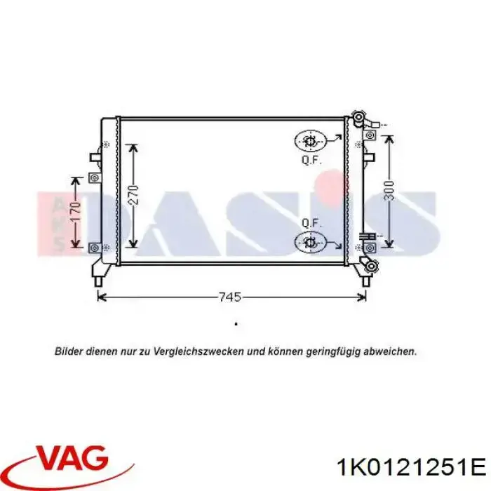 Радіатор охолодження VAG 1K0121251E