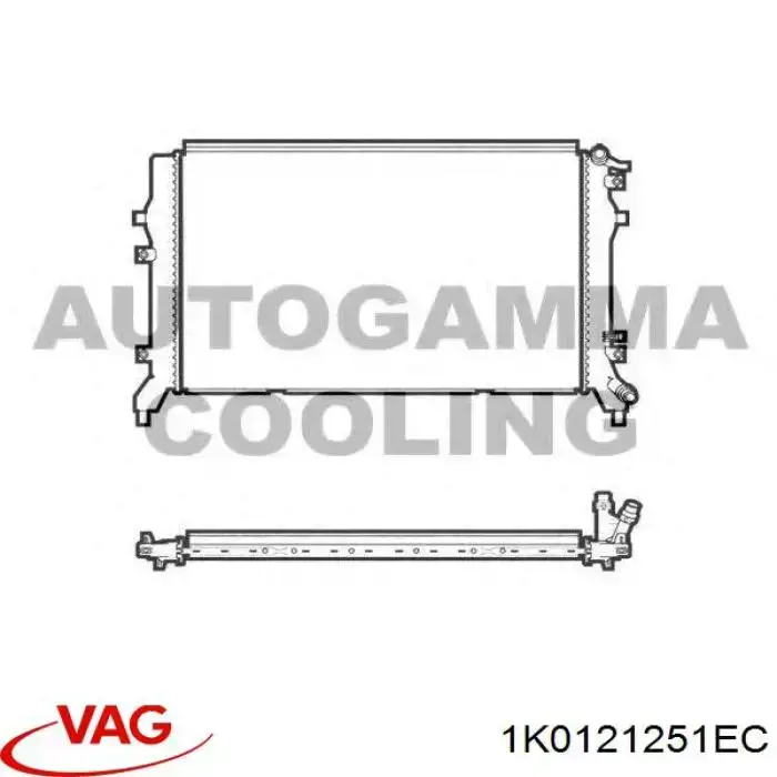 1K0121251EC VAG Радіатор охолодження двигуна