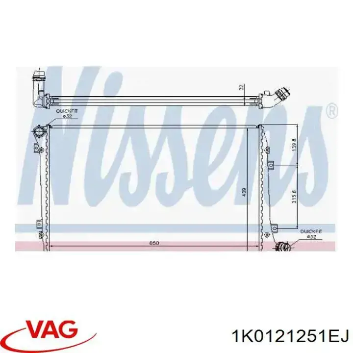 Радіатор основний VAG 1K0121251EJ ціна, від 50.68 USD