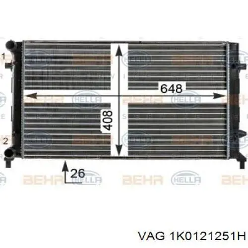 1K0121251H VAG радіатор охолодження двигуна