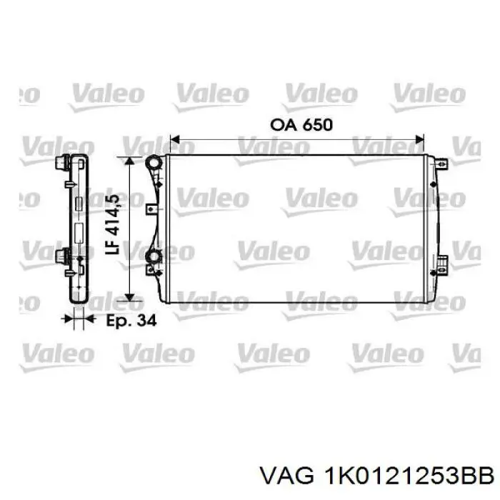 Радіатор 1K0121253BB VAG