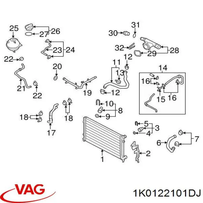  VAG 1K0122101DJ ціна, від 8.87 USD