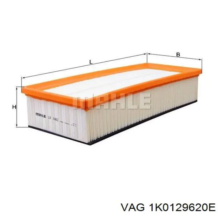 Фільтр повітряний VAG 1K0129620E