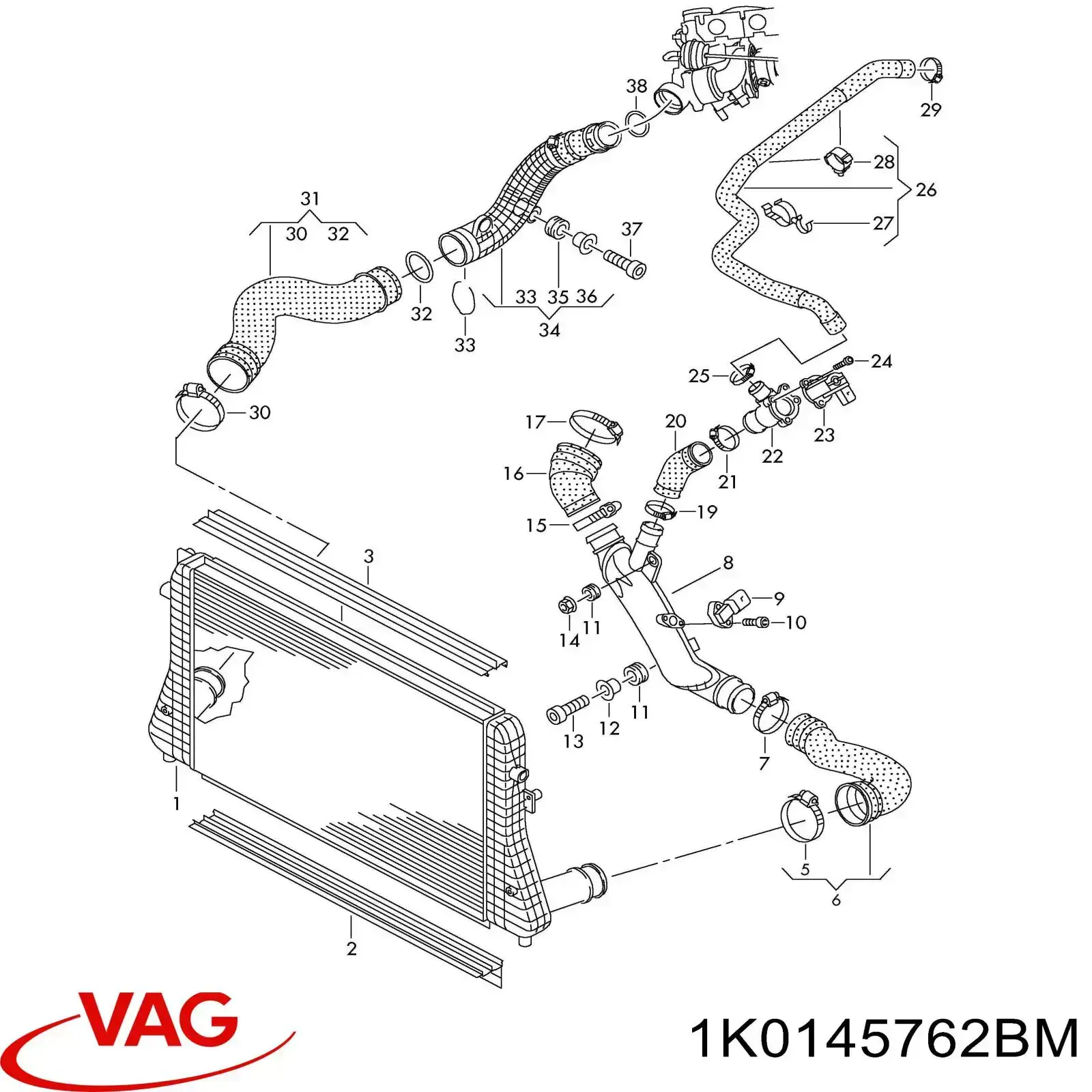  VAG 1K0145762BM ціна, від 240.76 USD