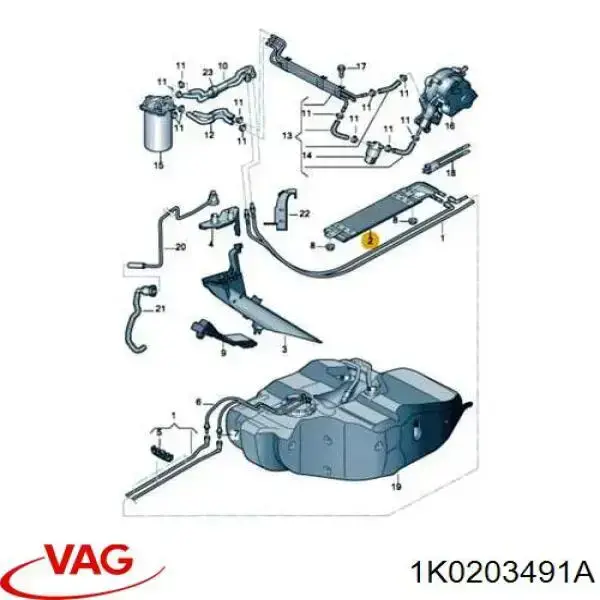 1K0203491A VAG радіатор охолодження палива