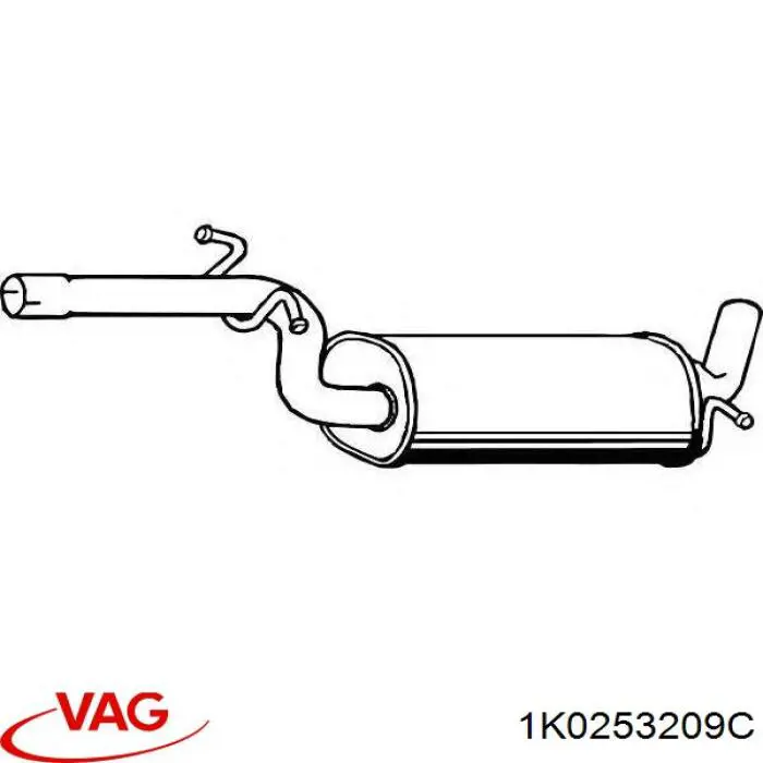 Купити 1K0253209C VAG Глушник вихлопних газів кінцевий