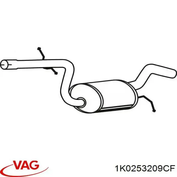 Глушник VAG 1K0253209CF ціна, від 69.33 USD