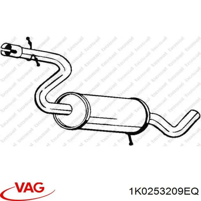 Купити 1K0253209EQ VAG Вихлоп
