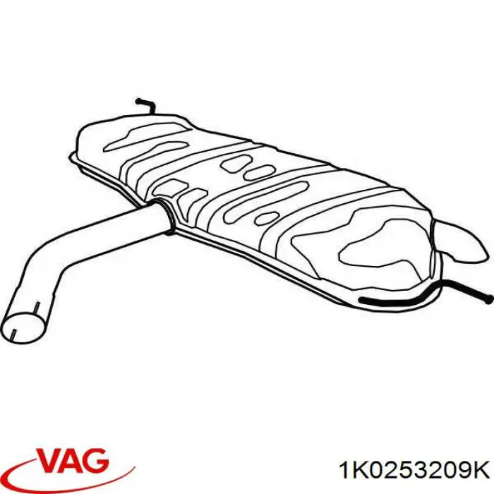 Купити 1K0253209K VAG Вихлопна труба