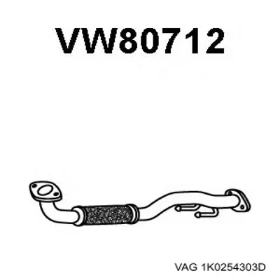1K0254303D VAG Середній глушник