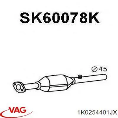 Купити 1K0254401JX VAG Перетворювач відпрацьованих газів