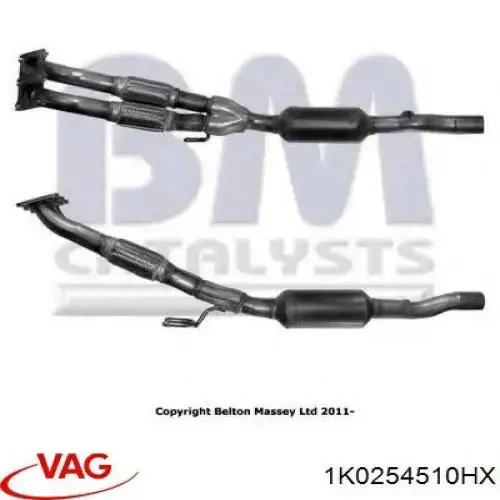 Купити 1K0254510HX VAG Глушник, передня частина