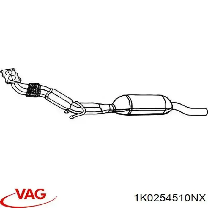 Купити 1K0254500B VAG Глушник, передня частина