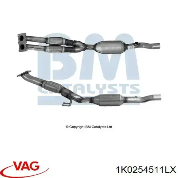 Купити 1K0254511LX VAG Глушник, передня частина