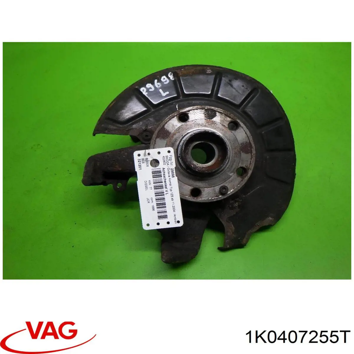 Цапфа - поворотний кулак передній, лівий VAG 1K0407255T