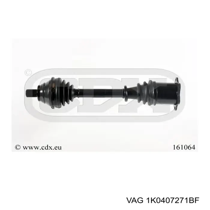 Купити 1K0407763NX VAG Ліва піввісь