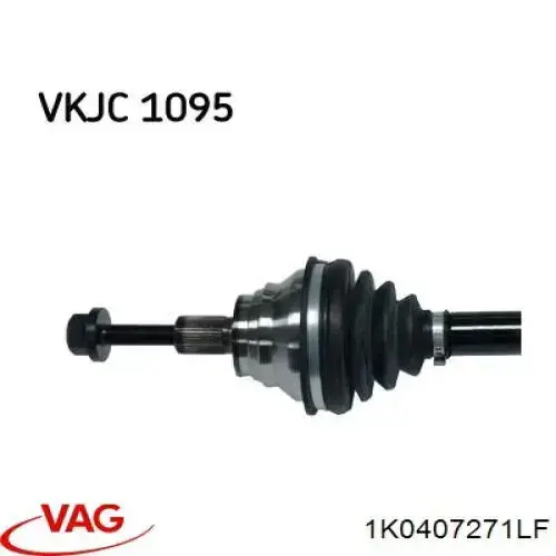 Привід передній лівий VAG 1K0407271LF ціна, від 51.74 USD