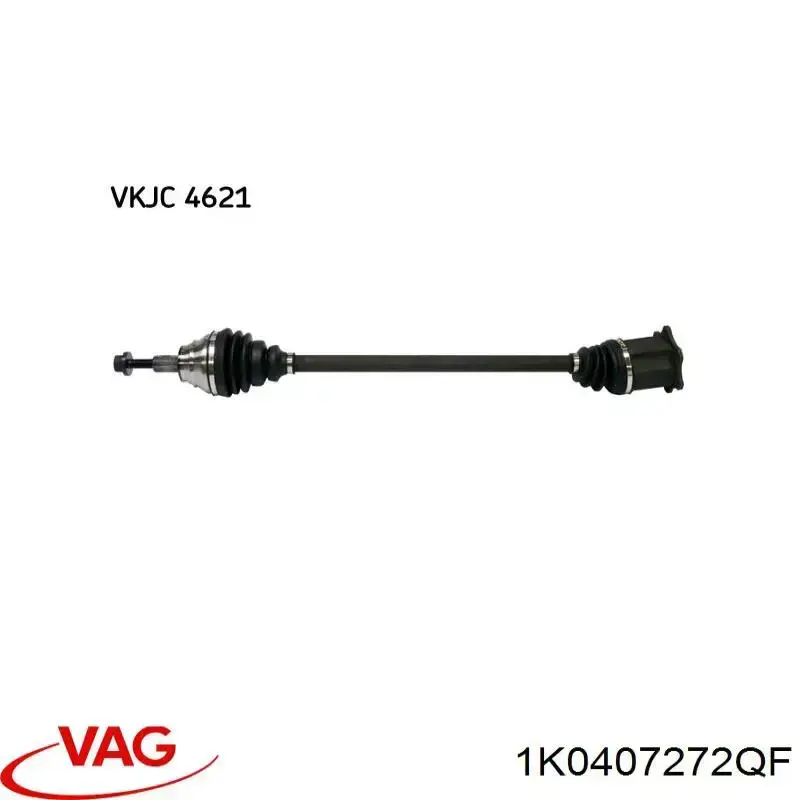 Піввісь передня, права VAG 1K0407272QF ціна, від 63.89 USD