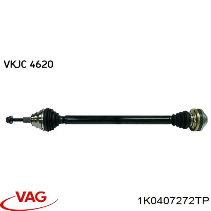 Піввісь (привід) передня, права 1K0407272TP VAG