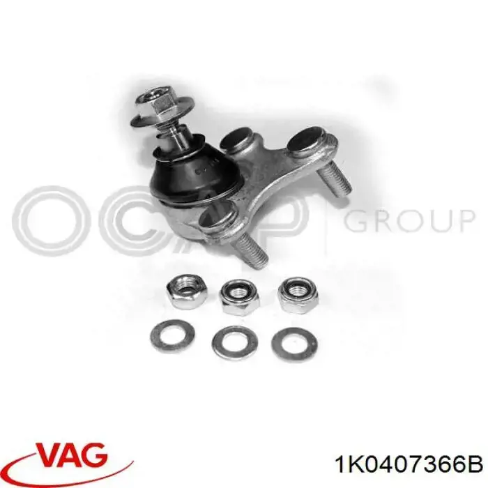 Купити 1K0407366B VAG Кульова опора, нижня, права