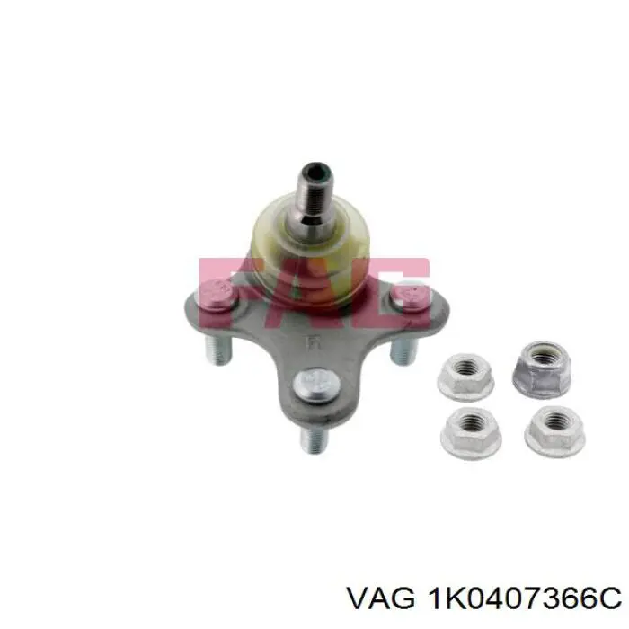 Кульова опора, нижня, права 1K0407366C VAG