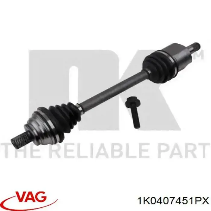 1K0407451PX VAG Привід лівий